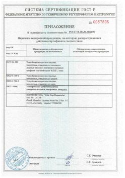 2011.11.23 Рубцовск - Приложение к сертификату Устройства поворотно-откидные, поворотные, откидные. ГОСТ 30777-2012